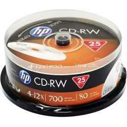 HEWLETT PACKARD CD-RW 700MB/4X-12X/1/25CAKE/69313