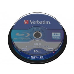 VERBATIM BLU-RAY 25GB 6X (43742)VERB.LOGO/SP/10