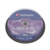 VERBATIM DOUBLE LAYER 8.5GB DVD+R DL 8X 43666 AZO MATT SILVER/CAKE BOX