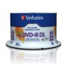 VERBATIM DOUBLE LAYER 8.5GB 8X DVD+R DL FULL PRINTABLE 97693/50-200/CAKE