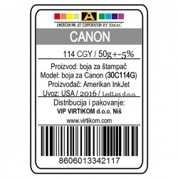 IIMAC-AMERICAN INK JET CORPORATION USA REFIL CANON 114CGY/-CLI-221, CLI-226, CLI-251