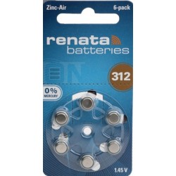 RENATA SWITZERLAND ZINK-AIR BATTERY 1.45V / ZINK-AIR ZA SLUSNI APARAT/PAK6