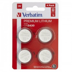 VERBATIM LITIJUM BATERIJE CR2430 LITHIUM 3V 4PACK 49534