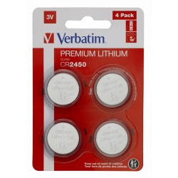 VERBATIM LITIJUM BATERIJE CR2450 LITHIUM 3V 4KOMADA 49535