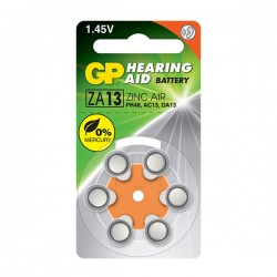 GP ZINC AIR 1.45V/PR48 AC13 DA13/GP HEARING AID BATTERY/13-D6