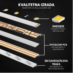 LED TRAKA 8W-12V- 4000K-720LM-IP20- X 10M KOTUR-IP20
