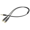GEMBIRD ADAPTERI CCA-417W 2X3.5MM ADAPTER NA 1X3.5MM SLU+MIC 0.2M
