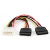 GEMBIRD ADAPTERI CC-SATA-PSY MOLEX TO 2XSATA