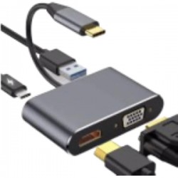 STARS SOLUTIONS ADAPTERI USB-C NA HDMI/VGA/USB/TYPE-C