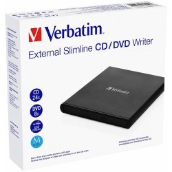 VERBATIM DVD REZACI EKSTERNI CD 24X/DVD 8X REZAC USB 2.0 CRNI