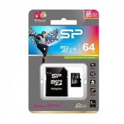 SILICON POWER TW MEMORIJSKE KARTICE 64GB MICRO SDXC UHS-I U1 CLASS10 SR104+ADAPTER/SP