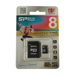 SILICON POWER TW MEMORIJSKE KARTICE 8GB MICRO SDHC UHS-I  U1 CLASS10+ADAPTER/SR104/SP