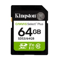 KINGSTON MEMORIJSKE KARTICE SD 64GB SDS3/64GB C10 U1/READ UP TO 100MB/S