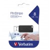 VERBATIM USB FLASH MEMORIJE 8GB PINSTRIPE BLACK 49062