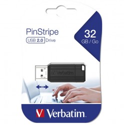 VERBATIM USB FLASH MEMORIJE 32GB PINSTRIPE BLACK 49064