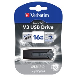 VERBATIM USB FLASH MEMORIJE 16GB USB 3.0 BLACK 49172