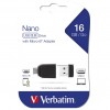 VERBATIM USB FLASH MEMORIJE NANO/16GB/SA MICRO OTG ADAPTEROM