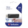 VERBATIM USB FLASH MEMORIJE 64GB/BLACK SLIDER 2.0 STORE&GO 98698